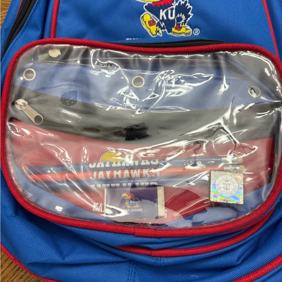 Sears MightyMac KU Sports Bag with Black Strap and Red Accents - Picture 2 of 6